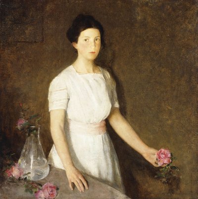 Kırmızı Güllü Kız by Charles Webster Hawthorne