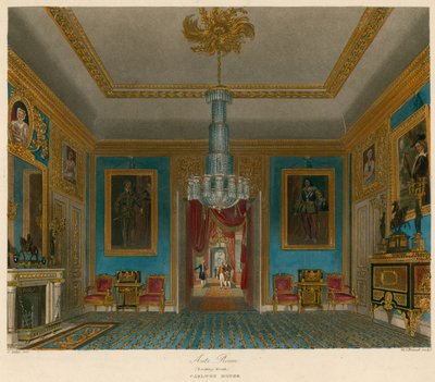 Ante Room, Carlton House, Londra, kuzeye bakıyor by Charles Wild