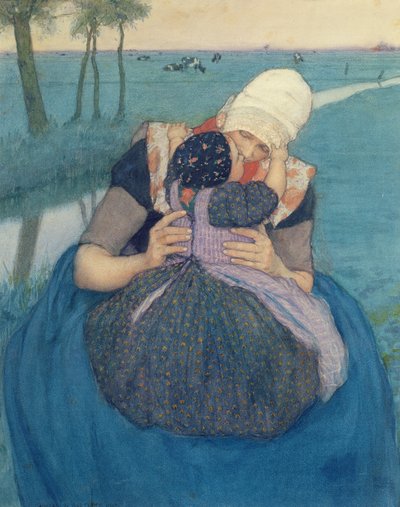 Anne ve Çocuk, 1900 by Charles William Bartlett