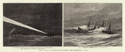 Düşman Filosu ile Deniz Manevraları by Charles William Wyllie