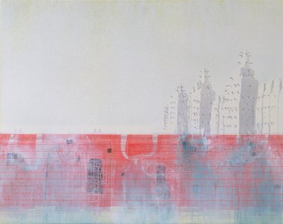 Pazartesi sabahı, Djenné, Mali (keten üzerine yağ) by Charlie Millar