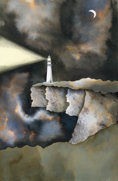 Deniz Feneri, 2013 (mürekkep ve dijital) by Charlotte Orr