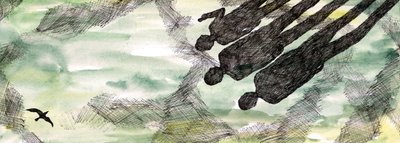The Seagulls Tale, 2020 (kalem ve sulu boya) by Charlotte Orr