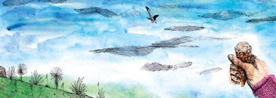 Martı Masalı, 2020 (suluboya ve kalem) by Charlotte Orr