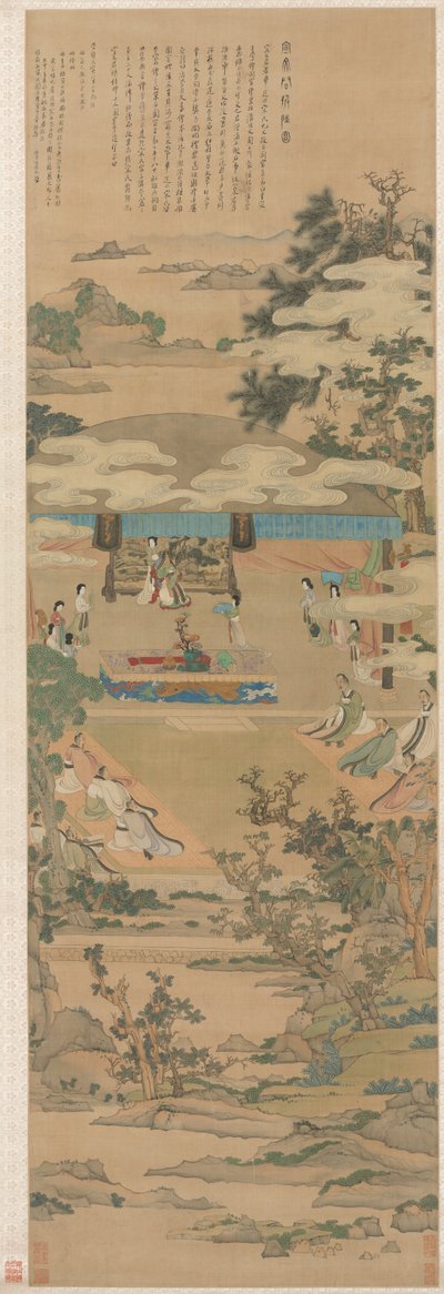 Leydi Xuanwen, Zhou Ayinleri Üzerine Eğitim Verirken, 1638. by Chen Hongshou