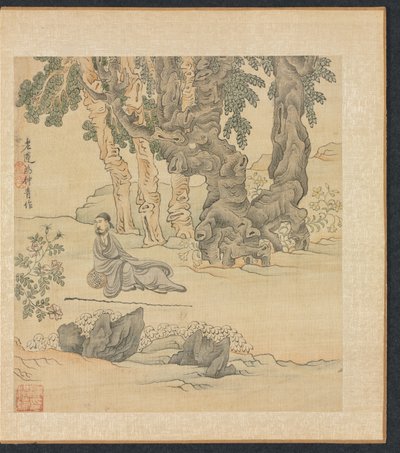 Eski Ustalardan Sonra Tablolar: Bir Manzarada Zhongqing'in Portresi by Chen Hongshou