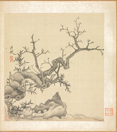 Kadim Ustalardan Sonra Resimler: Kaya, Yaşlı Ağaç ve Bambu by Chen Hongshou