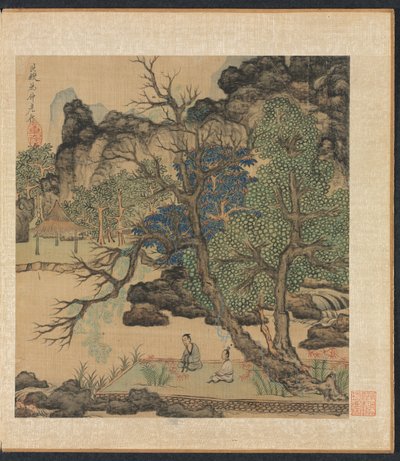 Eski Ustalardan Sonra Resimler: Bir Bahçedeki Bilginler by Chen Hongshou