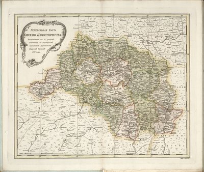 Kursk Valiliği Genel Haritası, 1788. by Chernoi