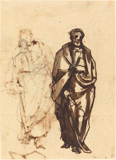 Asalı Drapeli Figür by Cherubino Alberti