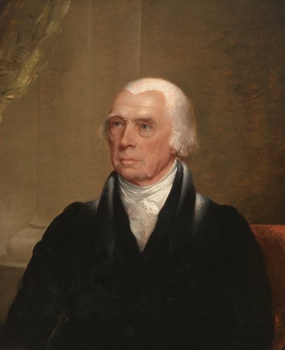 James Madison (1751-1836), c.1829-30 (tuval üzerine yağlıboya) by Chester Harding
