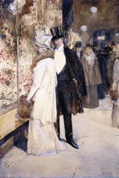 Yeni Yıl Gecesi, New York by Childe Frederick Hassam