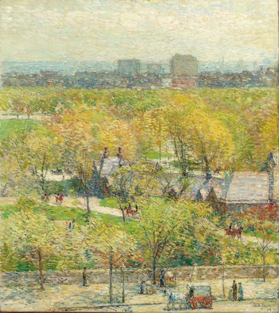 Parkın karşısında by Childe Frederick Hassam