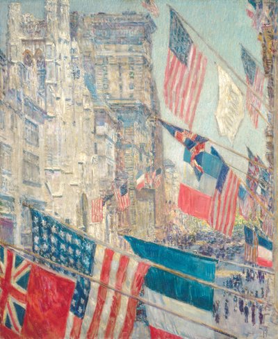 Müttefikler Günü, Mayıs 1917 (tuval üzerine yağlı boya) by Childe Frederick Hassam