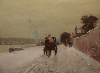 Sen Nehri boyunca, Kış by Childe Frederick Hassam