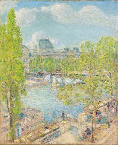 Nisan, Quai Voltaire, Paris by Childe Frederick Hassam