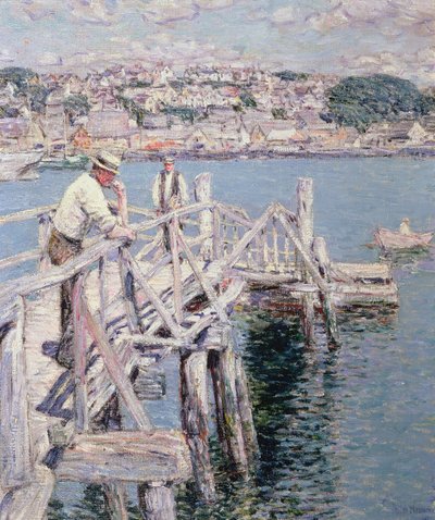 Rıhtım Sahnesi, Gloucester by Childe Frederick Hassam
