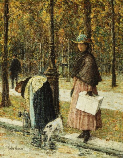 Akşam, Champs-Elysees (Louvre yakınında) by Childe Frederick Hassam