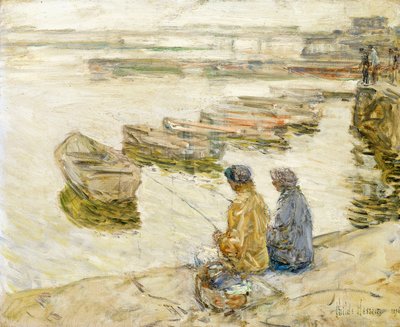 Balık tutma by Childe Frederick Hassam