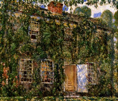 Home Cottage, East Hampton, c.1916 (tuval üzerine yağlı boya) by Childe Frederick Hassam