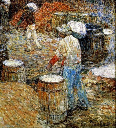 New York, Hod Taşıyıcılar by Childe Frederick Hassam