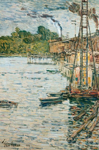Değirmen Göleti, Cos Cob, Connecticut by Childe Frederick Hassam