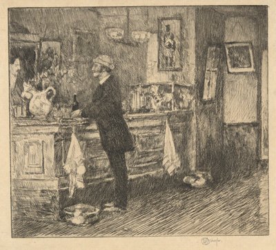 New England Bar Odası by Childe Hassam
