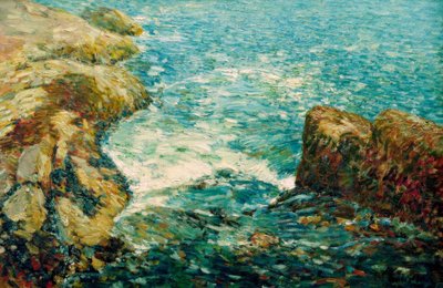 Sörf ve kayalar by Childe Hassam