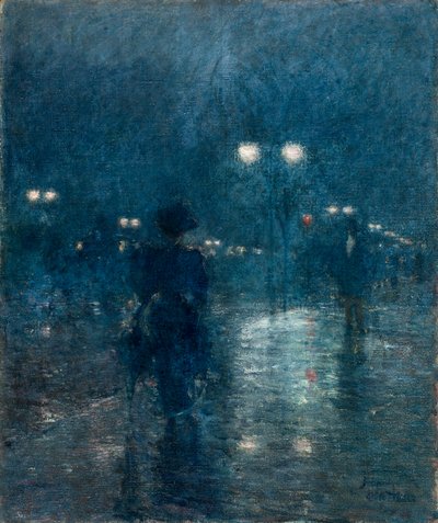 Fifth Avenue Nocturne, c. 1895. by Childe Hassam