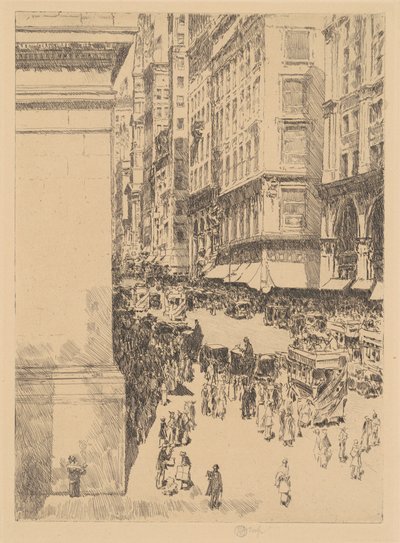 Beşinci Cadde, Öğlen by Childe Hassam