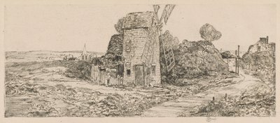 Long Island Yel Değirmeni, 1929 by Childe Hassam