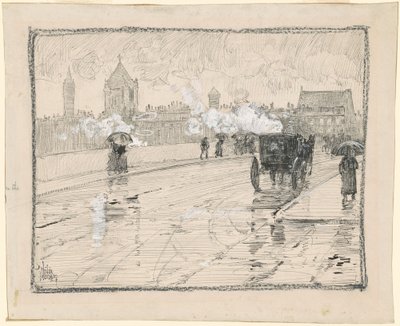 Yağmurlu Gün, Boston by Childe Hassam