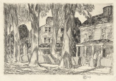 Güneş Işığı Köyü Sokağı, 1925 by Childe Hassam