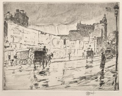 Billboardlar, New York, 1896. by Childe Hassam