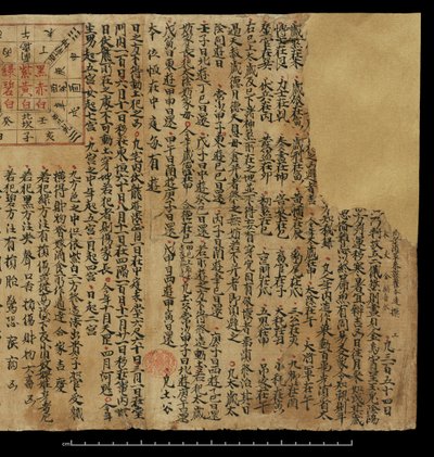 Almanak, Dunhuang Mogao (kağıt üzerine mürekkep) by Chinese School