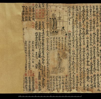 Almanak, Dunhuang Mogao (kağıt üzerine mürekkep) by Chinese School