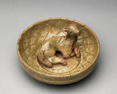 Kalemdeki hayvan, Western Jin, 265-316 (yeşil eşya) by Chinese School