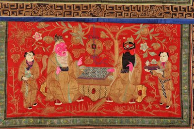 Çin sunak bezi (tekstil) by Chinese School