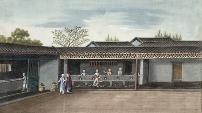Çay yapraklarının kurutulması (kağıt üzerinde wc) by Chinese School