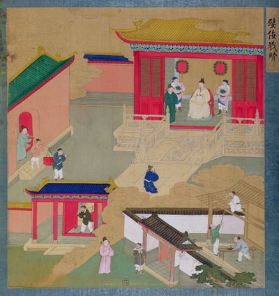 İmparator Ngai Ti (MÖ 6-1) (ipek üzerine guaj) by Chinese School