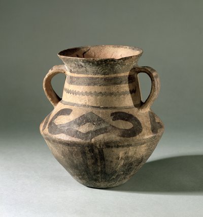 Kavanoz, Gansu Eyaletinden, MÖ 1300-700 civarı (kil) by Chinese School