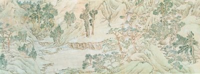 Manzara, Ming Hanedanlığı (kağıt üzerinde kalem ve mürekkeple yıkama) by Chinese School