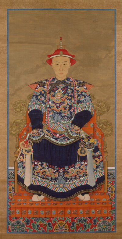 Qianlong İmparatorunun Genç Bir Adam Olarak Portresi, Parşömen Asma by Chinese School