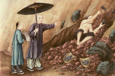 Demir Cevheri Aramak (kağıt üzerinde wc) by Chinese School