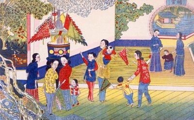 Tchoung Tsieou Chang Yué (tahta baskı) by Chinese School