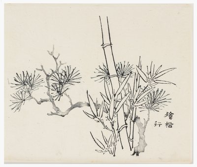 On Bambu Serisi, 18. yüzyıl by Chinese School