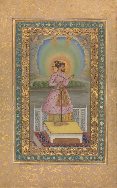 Şah Cihan Terasta, Elinde Portresi ile Kolye Seti, Folyo..., 1627-28. by Chitarman