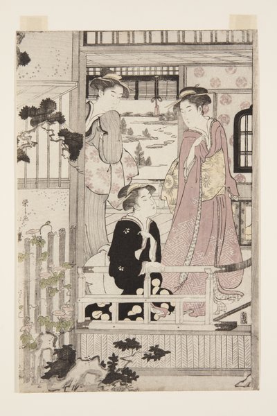 Morning Glory (Asagao) (renkli tahta baskı) by Chobunsai Eishi