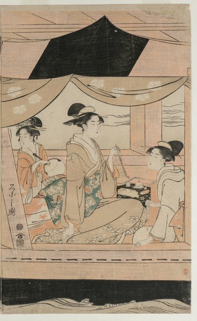 Zevk Teknesinde Parti Kawaichimaru by Chobunsai Eishi