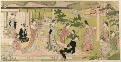 Wakana, Bölüm 1 (Wakana, jo), "Genji Masalının Modaya Uygun Bir Parodisi (Furyu yatsushi Genji)" serisinden by Chobunsai Eishi
